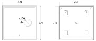 Зеркало с подсветкой Art&Max Monza 80см AM-Mon-800-800-DS-F